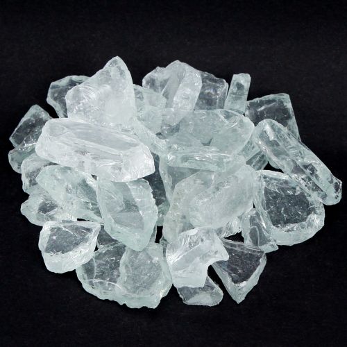 daiktų Stiklo akmenys 25mm - 35mm natūralios spalvos 2kg