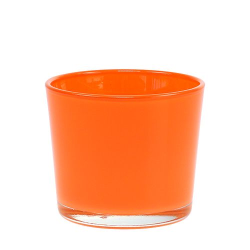 Floristik24 Stiklinė vazonė oranžinė Ø10cm H8,5cm