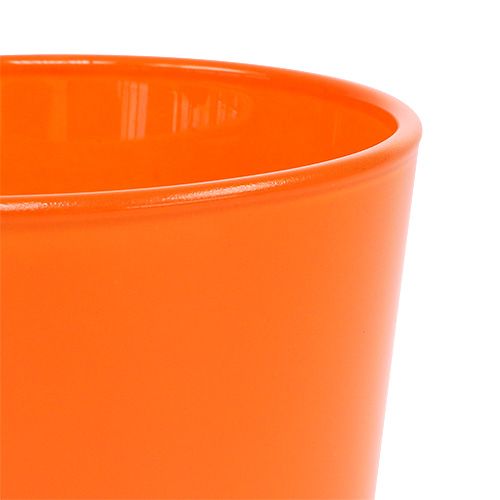 daiktų Stiklinė vazonė oranžinė Ø10cm H8,5cm