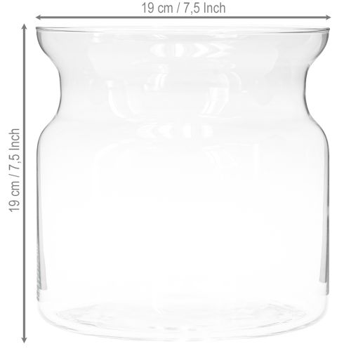 daiktų Stiklo vaza Brenda gėlių vaza stiklas didelis skaidrus Ø19cm H19cm