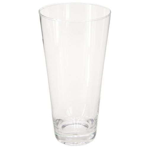 Floristik24 Stiklinė vaza kūginė gėlių vaza skaidri Ø10cm H20cm