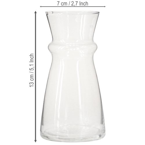 daiktų Stiklinė vaza hiacinto vaza dekoratyvinė vaza skaidri Ø7cm H13cm
