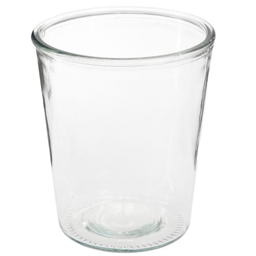 Floristik24 Stiklinė vaza kūginė vaza stiklinė sėjamoji Ø14cm H16cm 2vnt