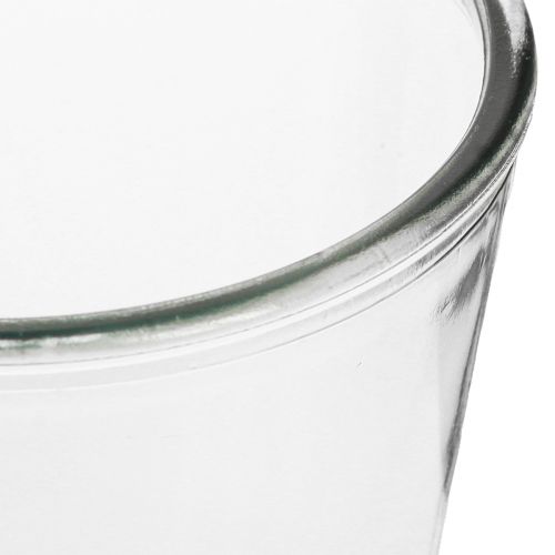 daiktų Stiklinė vaza kūginė vaza stiklinė sėjamoji Ø14cm H16cm 2vnt