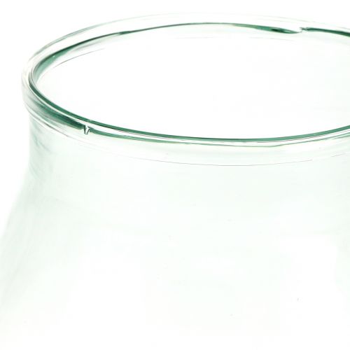 Floristik24 Dekoratyvinė stiklinė gėlių vaza Ø21cm H23cm