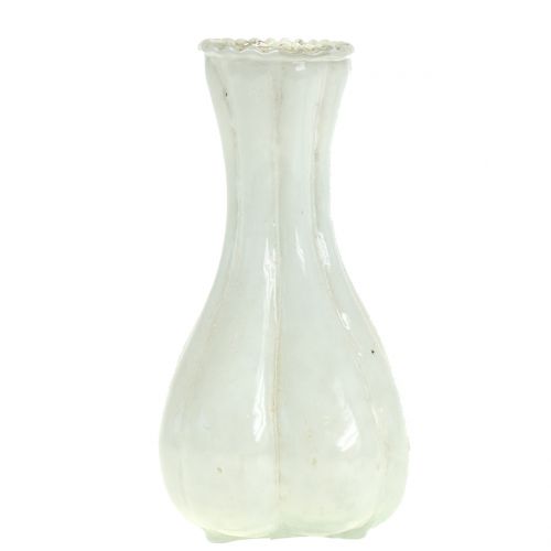 Floristik24 Stiklinė vaza valstietiška sidabrinė balta H11cm 6vnt