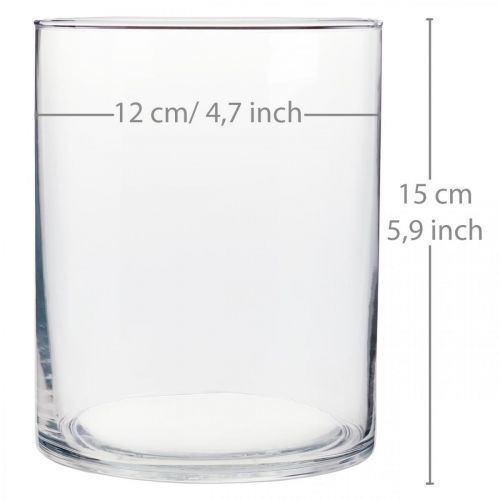 Floristik24 Stiklinė vaza Ø12cm H15cm