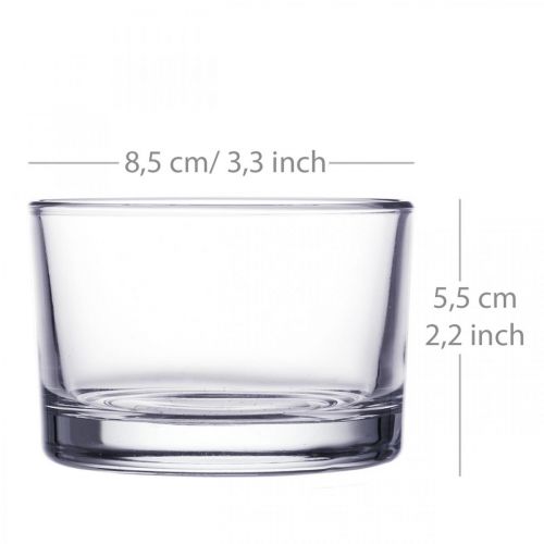 daiktų Stiklinė vaza skaidri Ø8,5cm H5,5cm
