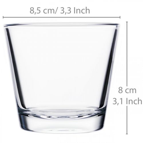 Floristik24 Stiklinė vaza skaidri Ø8,5cm H8cm 6vnt