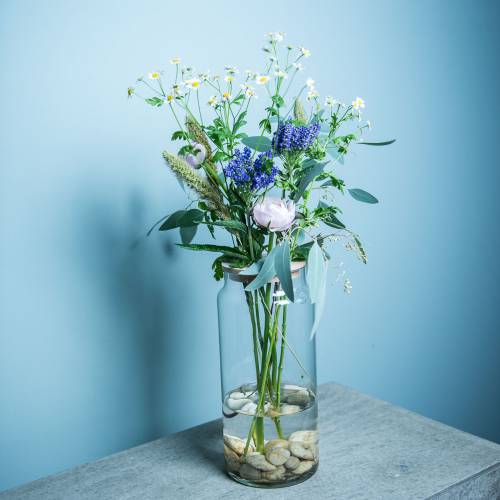 daiktų Dekoratyvinė vaza su skylutėmis Stiklinė vaza su perforuotu dangteliu Šiuolaikinė gėlių dekoracija