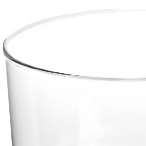 daiktų Stiklinė vaza su koja ROY žibinto stiklo dekoracija Ø16cm H20cm