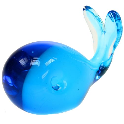 Stiklinis banginis mėlynas L12cm