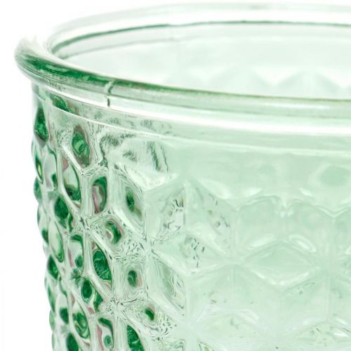 daiktų Stiklinis žibintas, puodelis su pagrindu, stiklinis indas Ø10cm H18,5cm