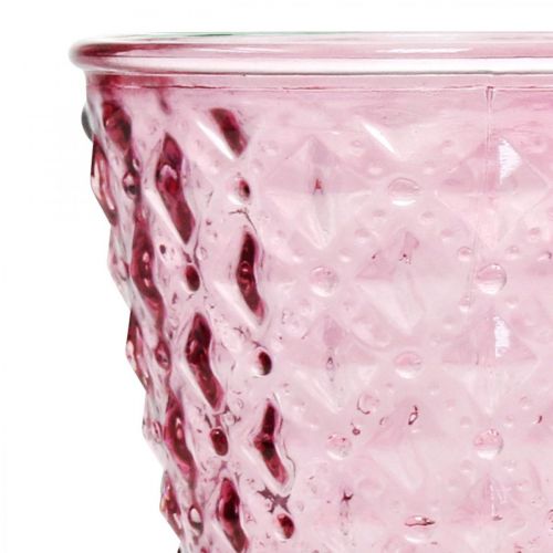 Floristik24 Žvakių laikiklis, taurės stiklas, stiklinis žibintas Ø11cm H15,5cm
