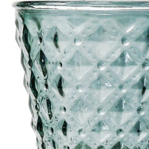 Floristik24 Trofinis stiklas su kojele, stiklinis žibintas Ø11cm H15,5cm