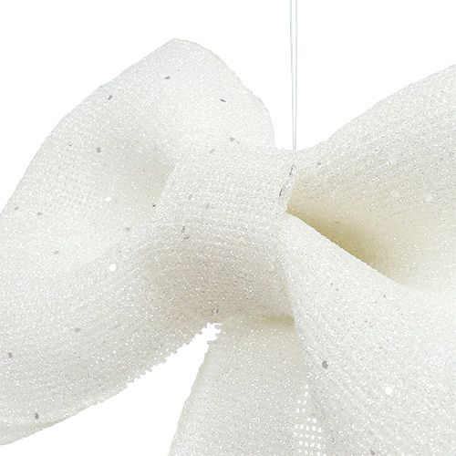 Floristik24 Blizgantis lankelis pakabinimui baltas 32cm x 42cm