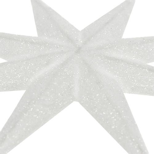 daiktų Glitter star balta 10cm 12vnt