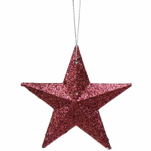 daiktų Glitter star pink mix 9,5/5cm 18 vnt