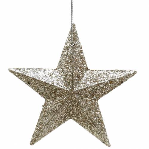 daiktų Glitter star šampanas 9,5/5cm 18 vnt