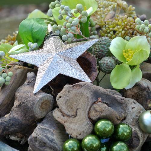 daiktų Glitter star šampanas 9,5/5cm 18 vnt