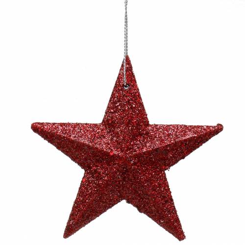 daiktų Glitter star red mix 9,5/5cm 18 vnt