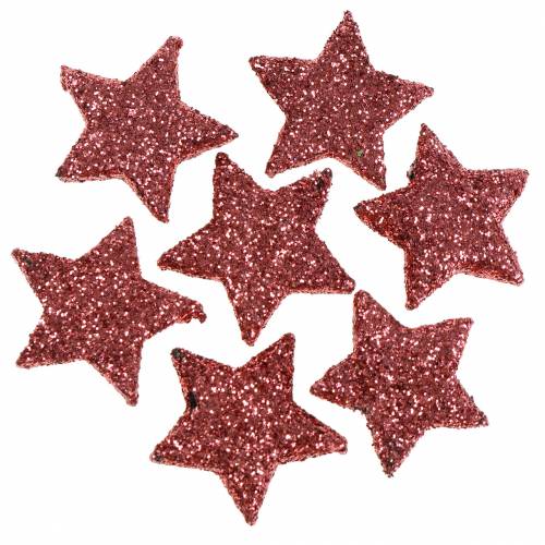 Floristik24 Blizgučiai žvaigždutės koralams barstyti 2,5cm 48 vnt