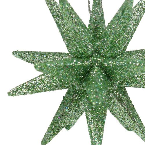 daiktų Glitter stars mėtų žalia 7,5cm 8vnt
