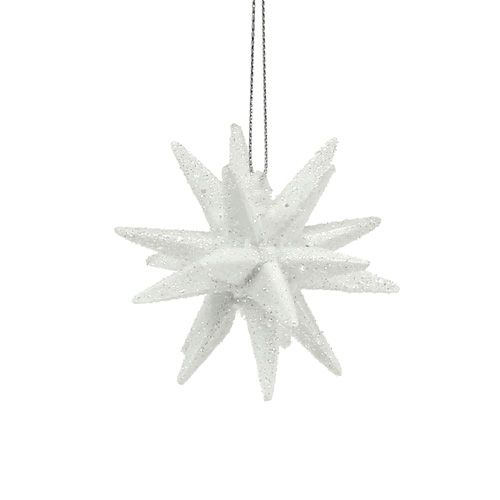 Floristik24 Blizgančios žvaigždės baltos 7,5cm 8vnt