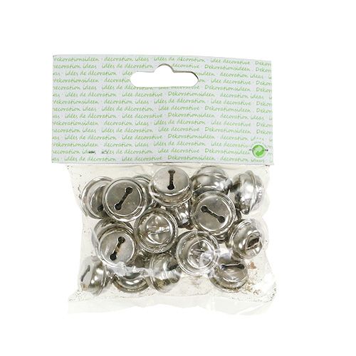 daiktų Varpelio spaustukas 19mm sidabrinis 20 vnt