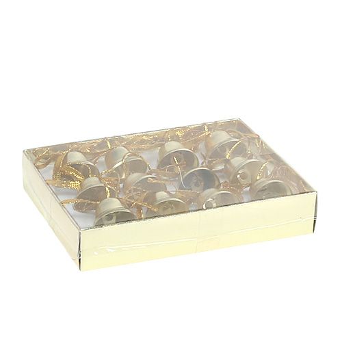 Floristik24 Auksinis varpas 2,5cm 12vnt