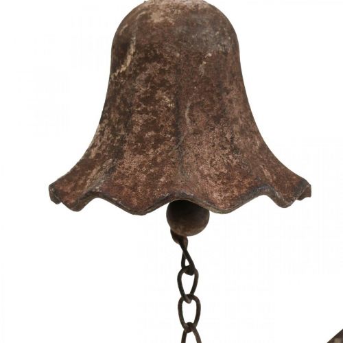 Deco varpas senovinis metalinis varpas metalo apdaila rūdžių išvaizda H53cm