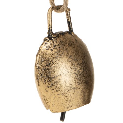 Floristik24 Kalėdinės eglutės dekoracijos metalinės, vintažinio aukso spalvos, 5 cm, 8 vnt.