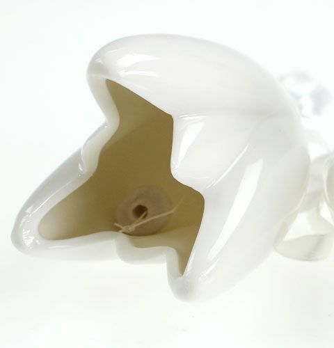Floristik24 Balta pakabinama varputė 9cm, 10cm 2vnt