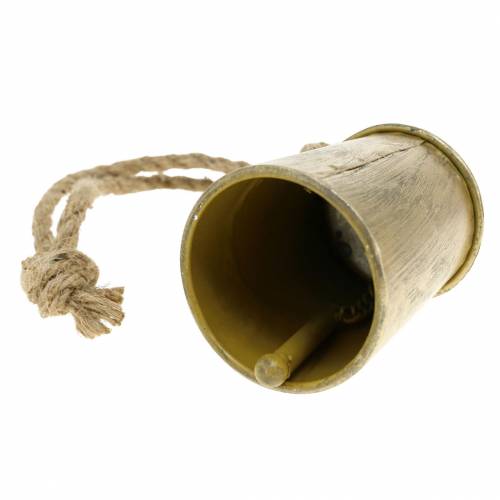 Floristik24 Karvės varpas pakabinti žalvario spalvos metalą Ø7cm H12,5cm
