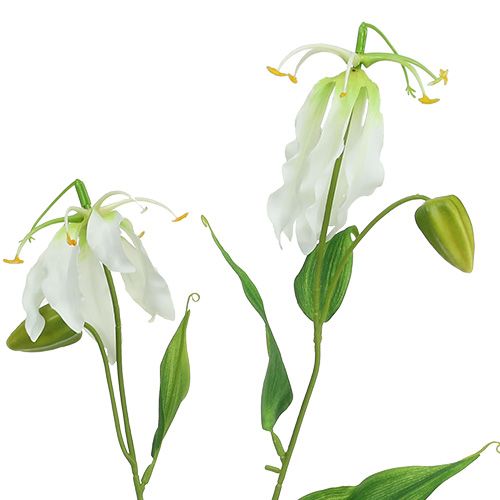 Floristik24 Gloriosa balta dirbtinė 84cm 3vnt