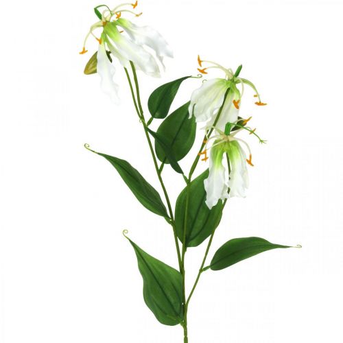 daiktų Dirbtinė lelija, gėlių puošmena, dirbtinis augalas, šilkinė gėlė balta L82cm 3vnt