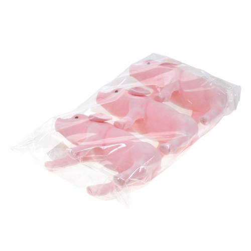 daiktų Lucky kiaulė rožinė flokuota 20cm 3vnt