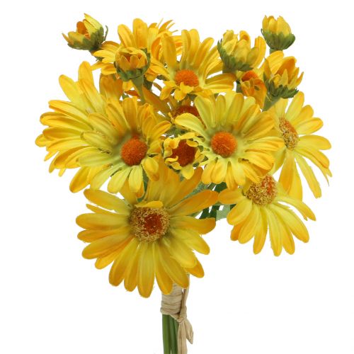 Floristik24 Ramunėlės puokštėje geltonos 33cm 6vnt