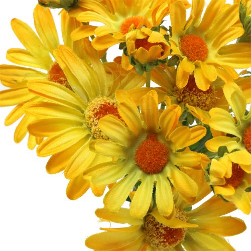 Floristik24 Ramunėlės puokštėje geltonos 33cm 6vnt