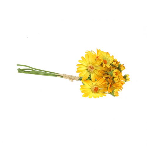 Floristik24 Ramunėlės puokštėje geltonos 33cm 6vnt