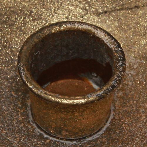 Floristik24 Auksinio puodelio puošmena su antikvarinio aukso žvakidėle Ø10cm H6,5cm