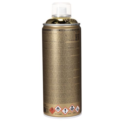 Dekoratyviniai purškiami dažai su aukso spalvos chromo efektu, Montana skardinės, 400 ml | Floristik24.lt