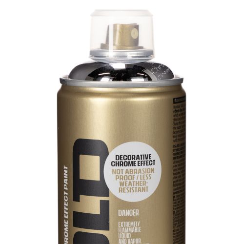 Dekoratyviniai purškiami dažai, sidabro ir chromo efekto, skirti naudoti patalpose, Montana skardinės, 400 ml | Floristik24.lt