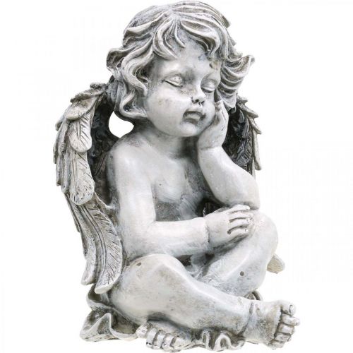 daiktų Grabengel Angel Gray Grave Figūra Kapo puošmena 24cm