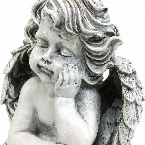 daiktų Grabengel Angel Gray Grave Figūra Kapo puošmena 24cm