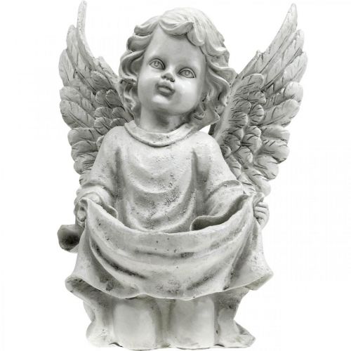 Floristik24 Kapo angelo angelo figūros paukščių vonelė Kapo puošmena H26cm