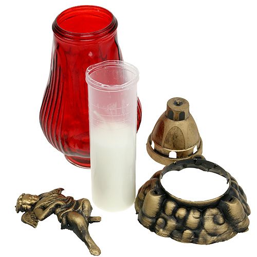 Floristik24 Kapo šviesus stiklas Ø14cm H28cm 4vnt