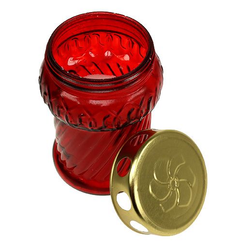 daiktų Kapas šviesus stiklas raudonas Ø7cm H13cm 8vnt