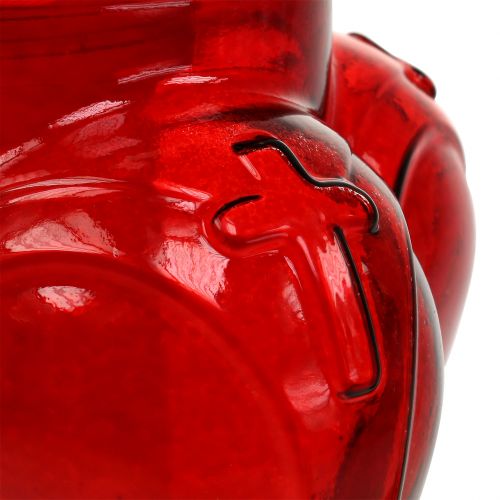 Floristik24 Kapo šviesa širdelė 13cm x 13cm H29cm balta, raudona 2vnt