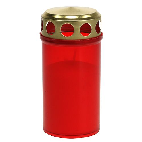Kapo žvakė cilindrinė raudona Ø6cm H12cm 12vnt